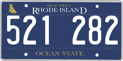 RI license plate 521282
