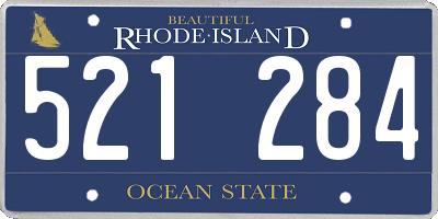RI license plate 521284