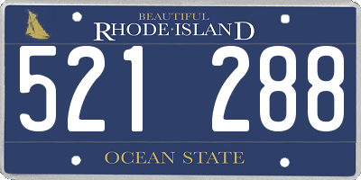 RI license plate 521288