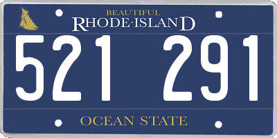 RI license plate 521291