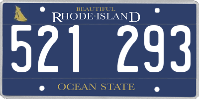 RI license plate 521293