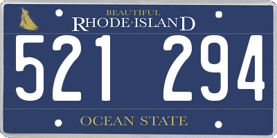 RI license plate 521294