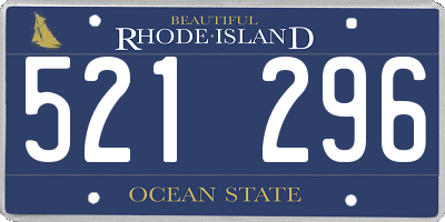 RI license plate 521296