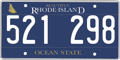 RI license plate 521298