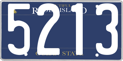 RI license plate 5213