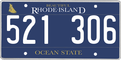 RI license plate 521306