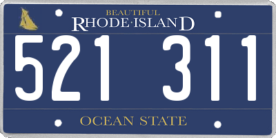 RI license plate 521311