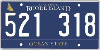 RI license plate 521318