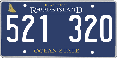 RI license plate 521320