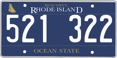 RI license plate 521322