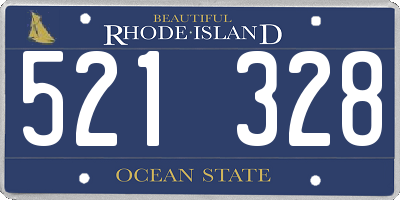 RI license plate 521328