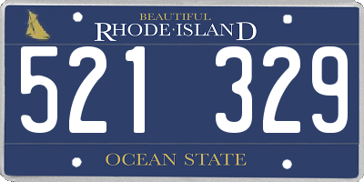 RI license plate 521329