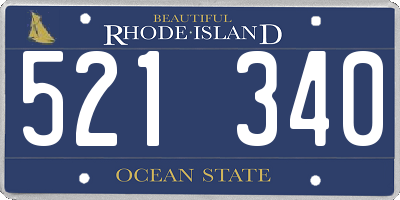 RI license plate 521340