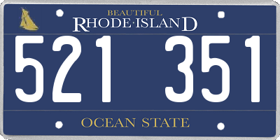 RI license plate 521351