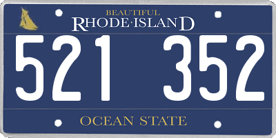 RI license plate 521352