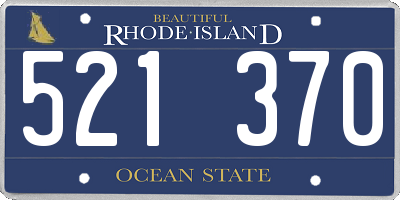 RI license plate 521370
