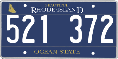RI license plate 521372
