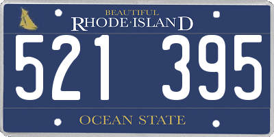 RI license plate 521395