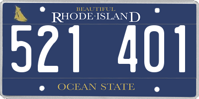 RI license plate 521401