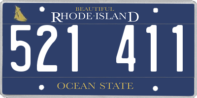 RI license plate 521411