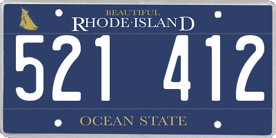 RI license plate 521412