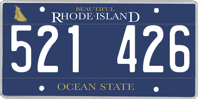 RI license plate 521426