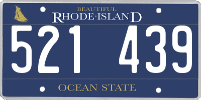 RI license plate 521439