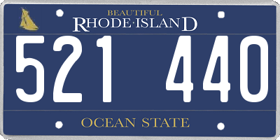 RI license plate 521440