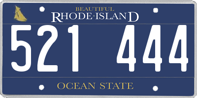 RI license plate 521444