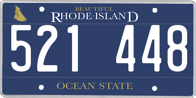 RI license plate 521448