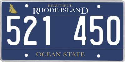 RI license plate 521450