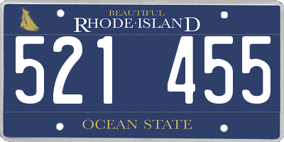 RI license plate 521455
