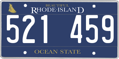 RI license plate 521459