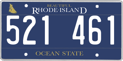 RI license plate 521461