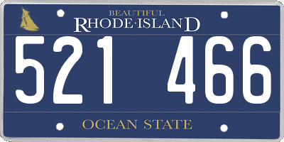 RI license plate 521466