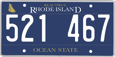 RI license plate 521467