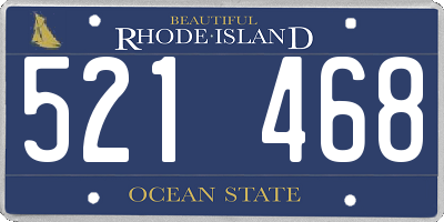 RI license plate 521468