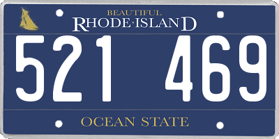 RI license plate 521469