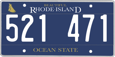 RI license plate 521471
