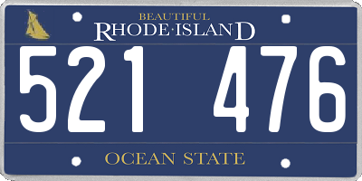 RI license plate 521476