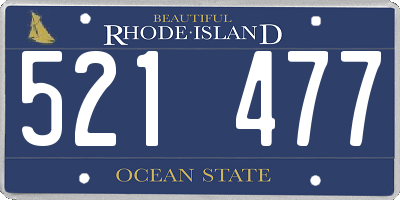 RI license plate 521477