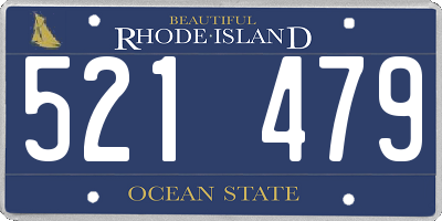 RI license plate 521479