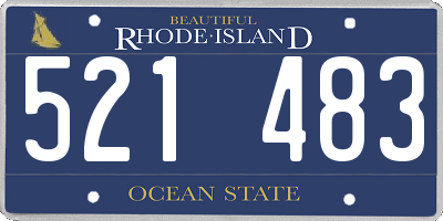 RI license plate 521483