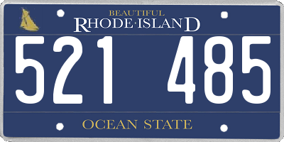 RI license plate 521485