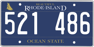 RI license plate 521486