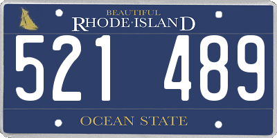 RI license plate 521489