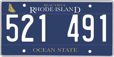 RI license plate 521491