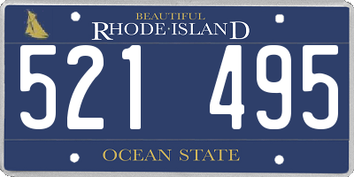 RI license plate 521495