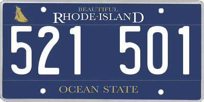 RI license plate 521501