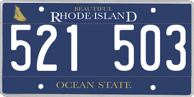 RI license plate 521503
